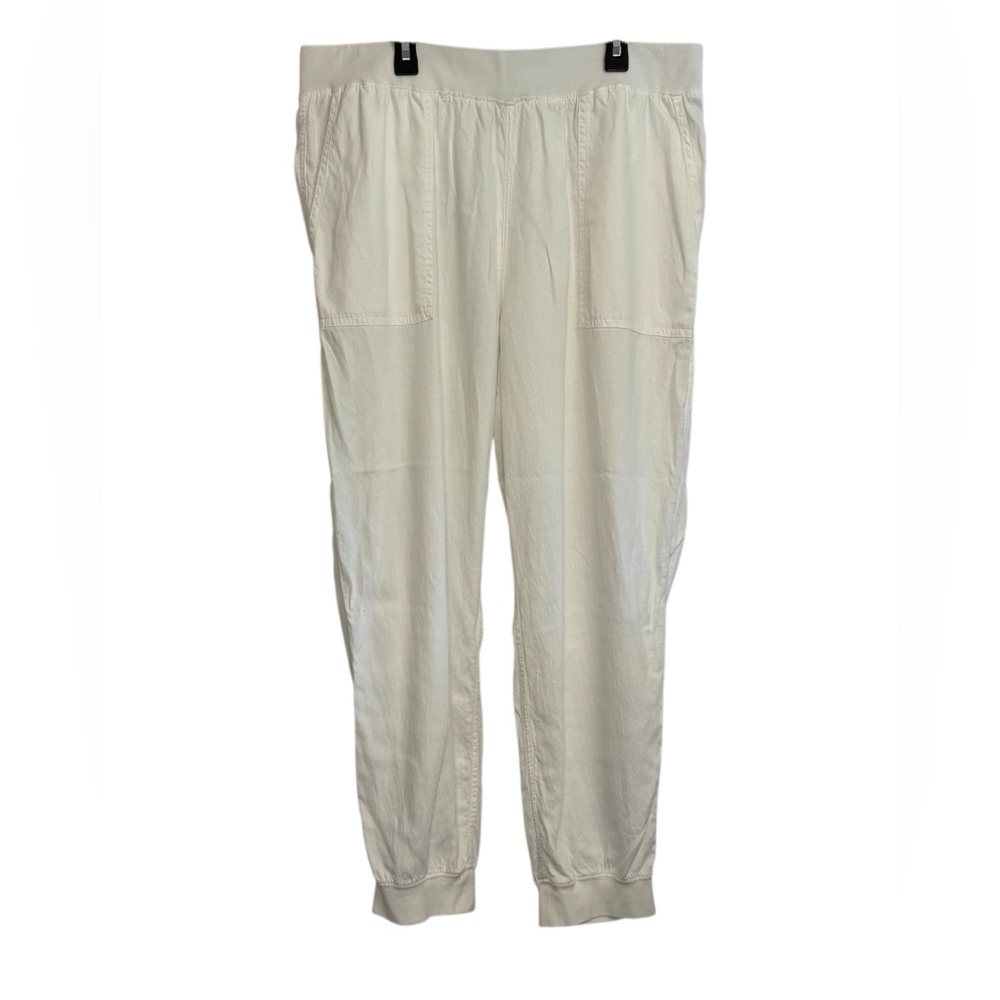 FAHERTY Women’s Arlie Jogger White Size XXL Tencel Linen Cotton - Picture 3 of 16